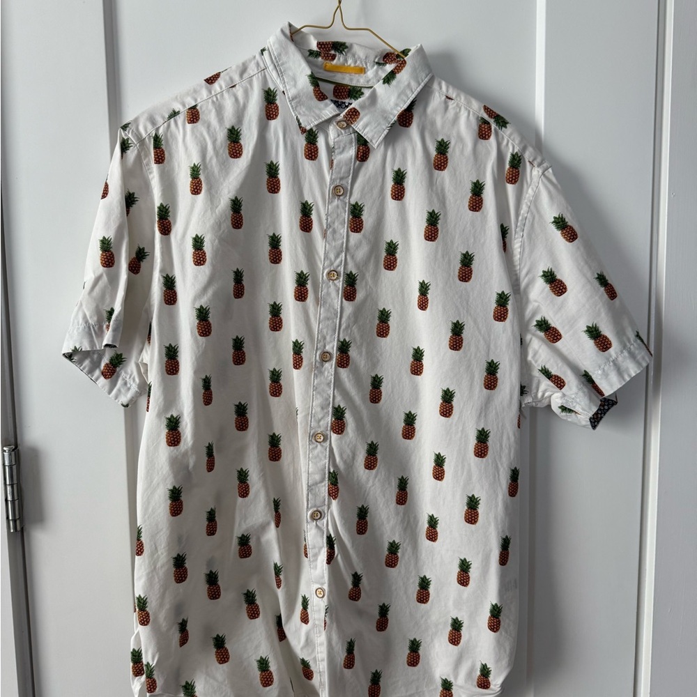 Pineapple Print White Shirt